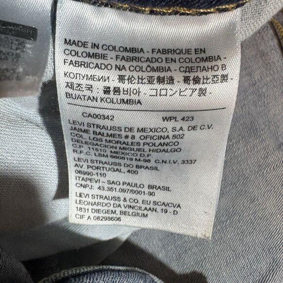 Levis 559 Mens Jeans 48x32 Relaxed Straight Fit Dark Wash Denim Big Tall Classic - Picture 3 of 9